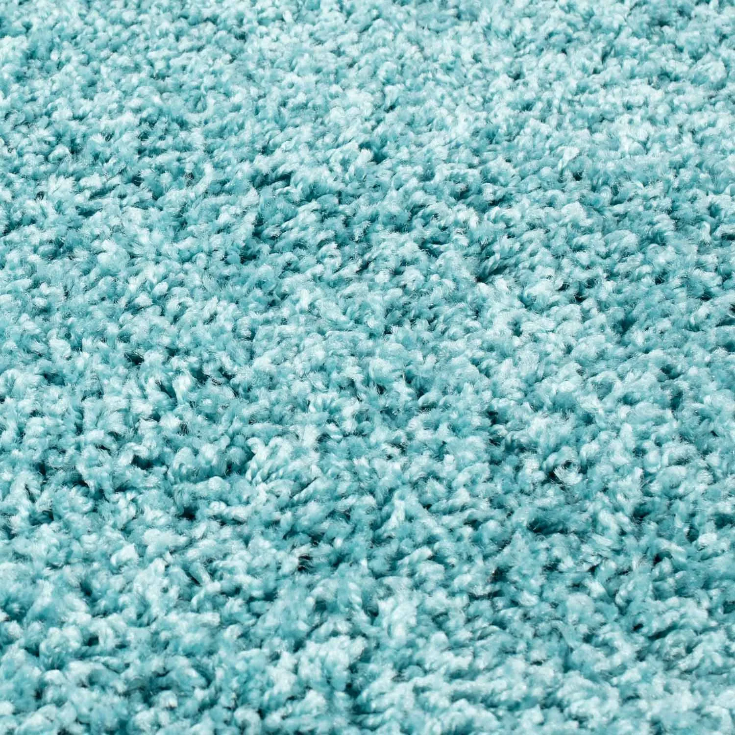 Hoogpolig vloerkleed - Trim (turkoois)