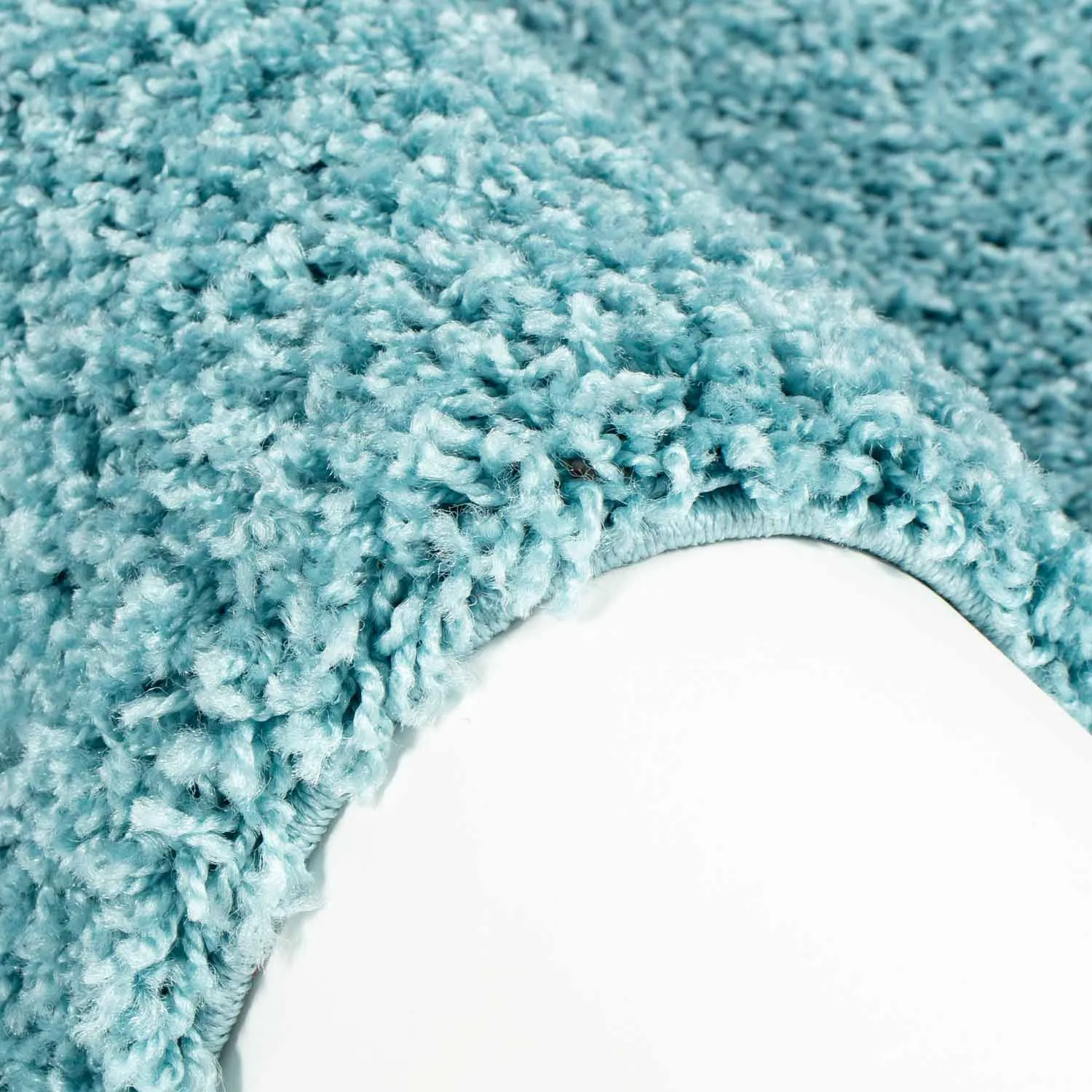 Hoogpolig vloerkleed - Trim (turkoois)