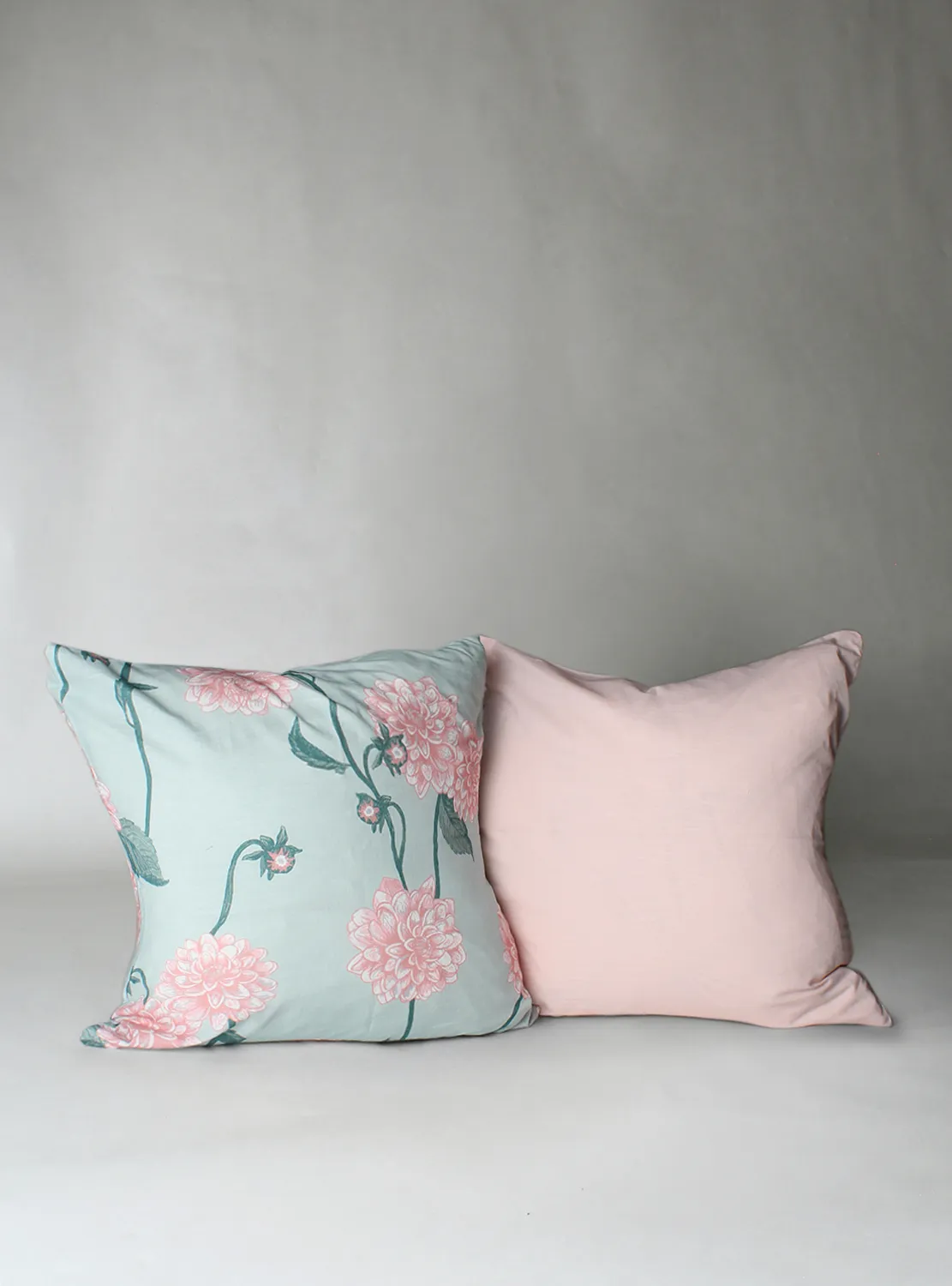 Kussensloop x 2 - Alyssa (groen/roze)