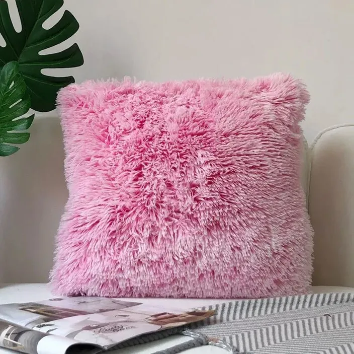 Kussensloop - Fuzzy (roze)
