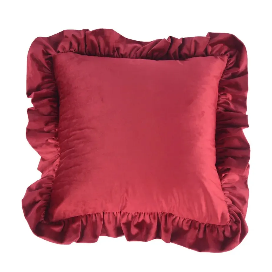 Kussensloop - Ruffled (rood)