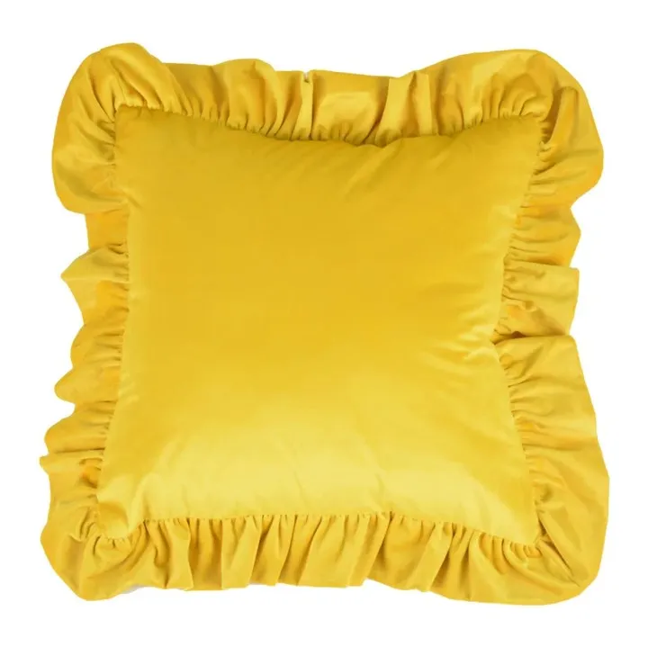 Kussensloop - Ruffled (geel)