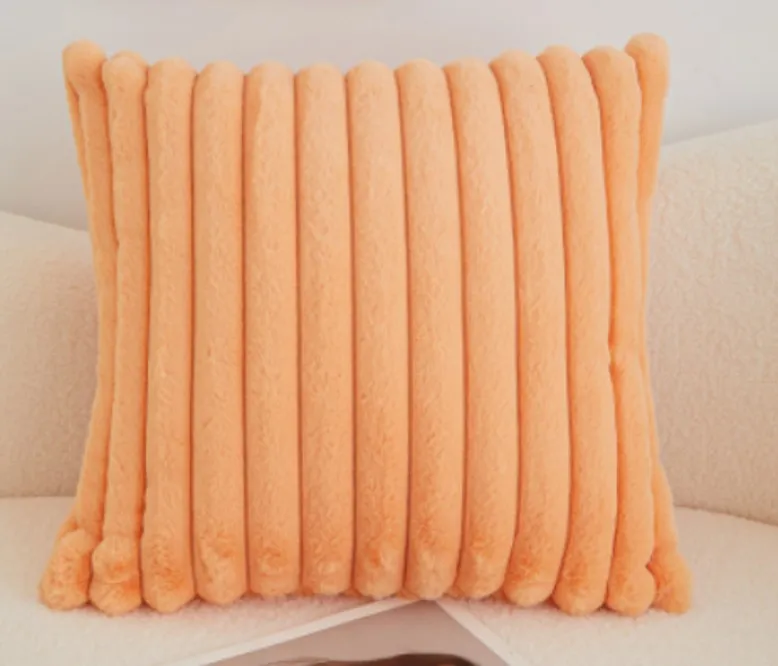 Kussensloop - Soft stripes (oranje)