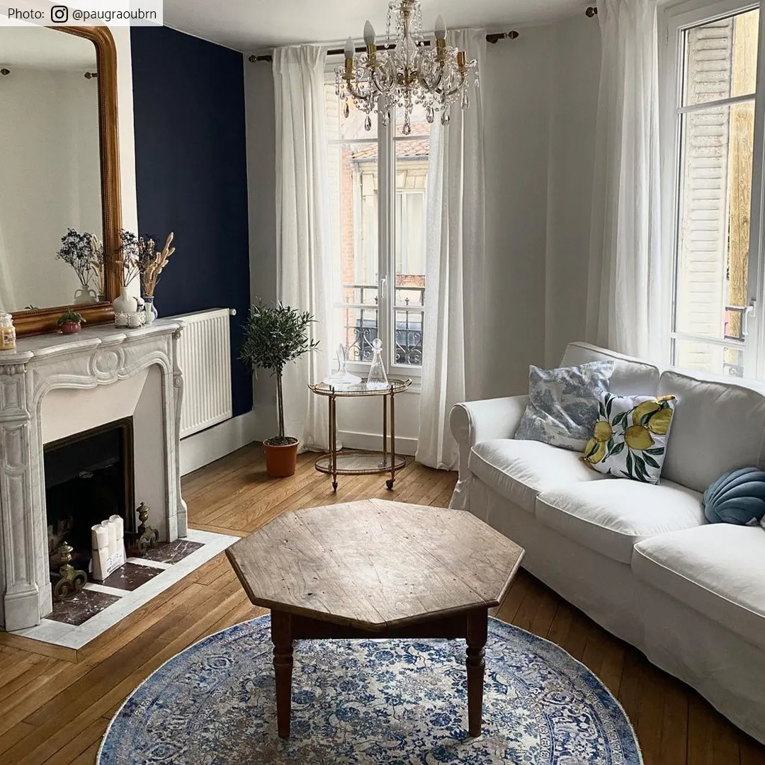 Rond vloerkleed - Denizli (blauw)