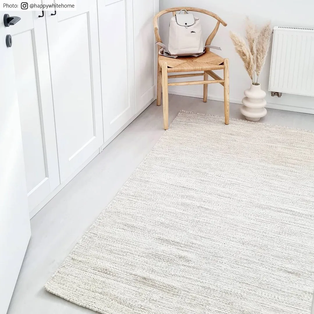 Wollen-vloerkleed - Dhurry (natuur)