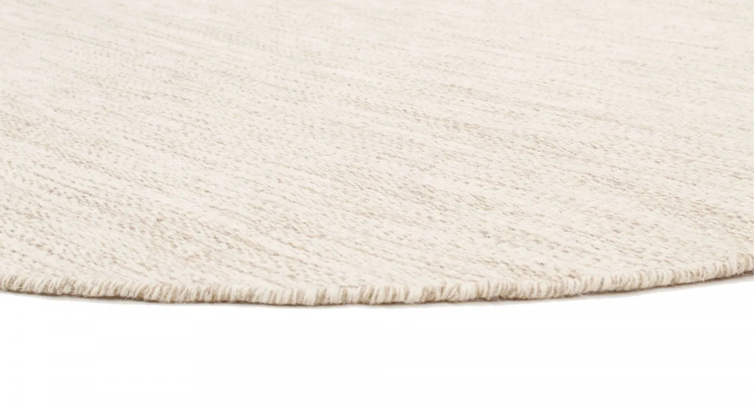 Ronde vloerkleden - Dhurry (natuur)