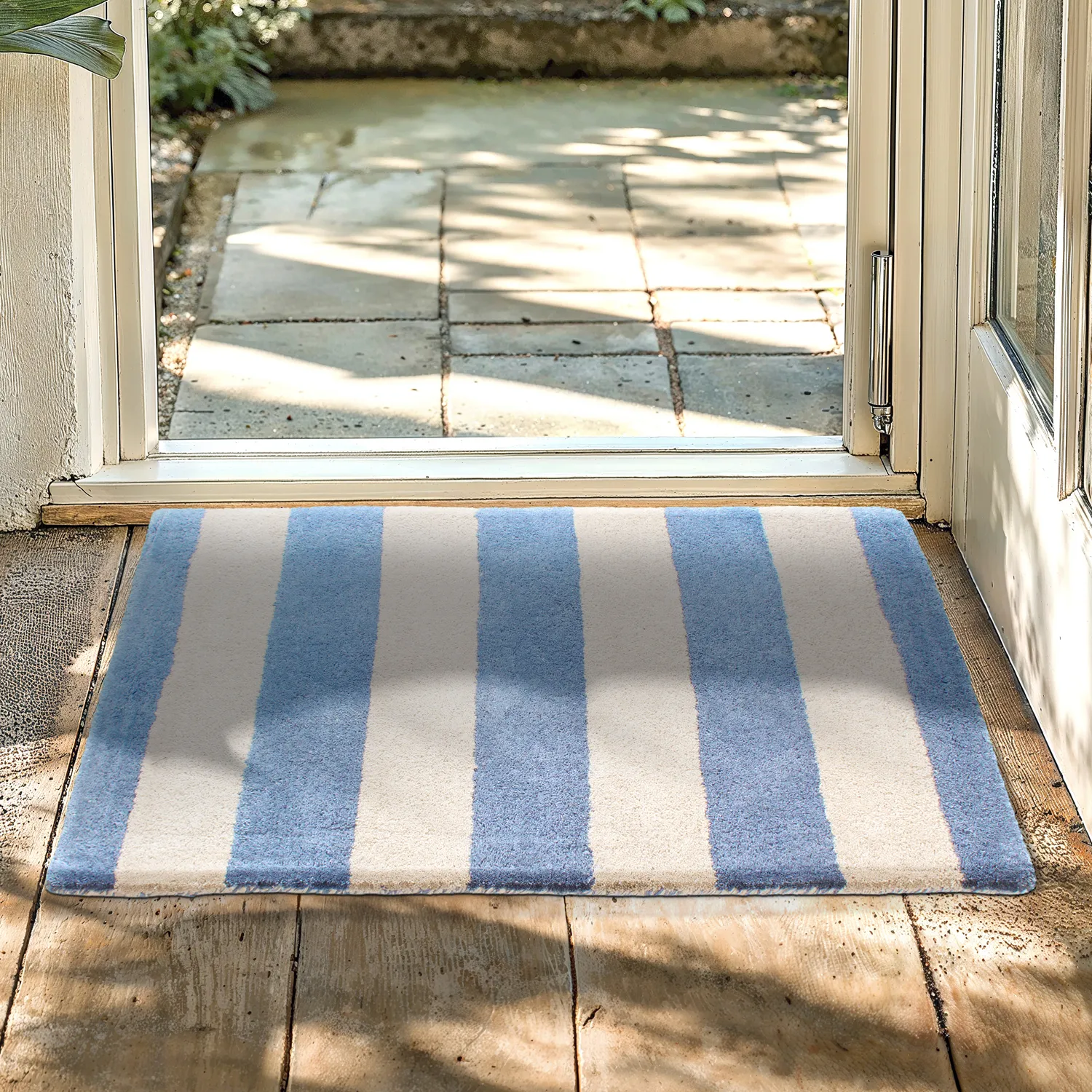 Deurmat - Maida (blauw/beige)