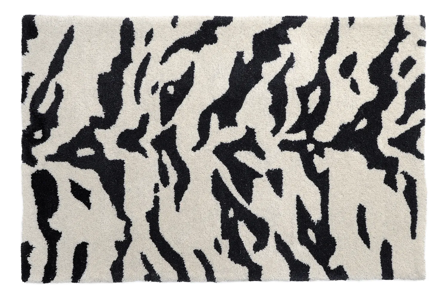Deurmat - Zebra Tufted Wool Premium (wit/zwart)