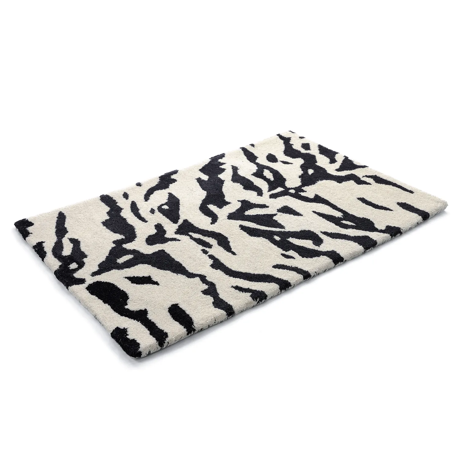 Deurmat - Zebra Tufted Wool Premium (wit/zwart)