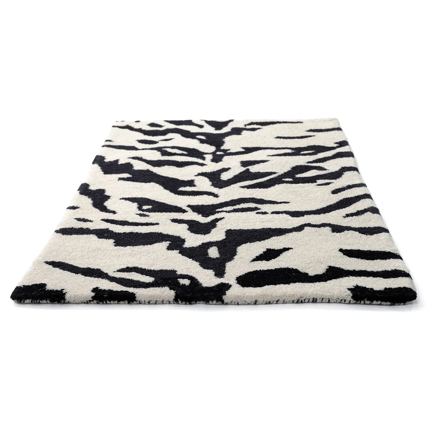 Deurmat - Zebra Tufted Wool Premium (wit/zwart)
