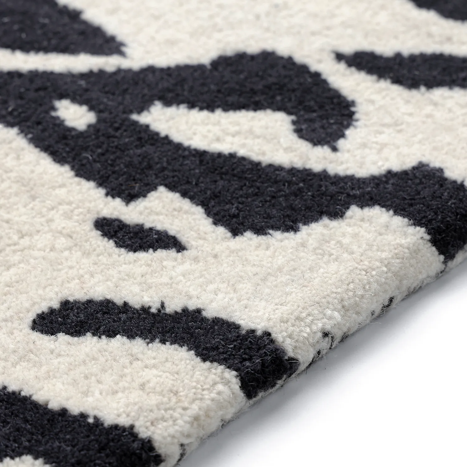 Deurmat - Zebra Tufted Wool Premium (wit/zwart)