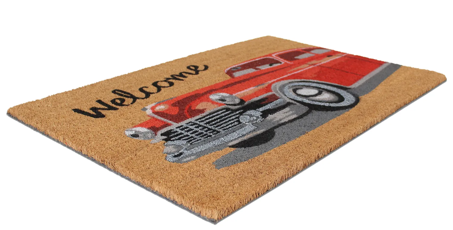 Deurmat - Car (rood)