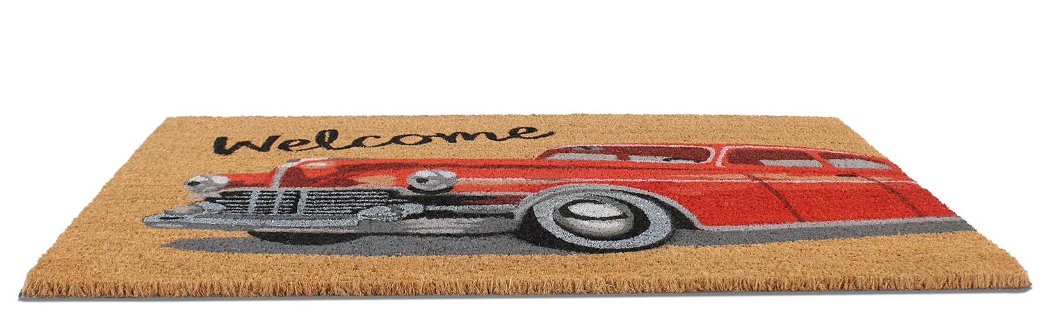 Deurmat - Car (rood)