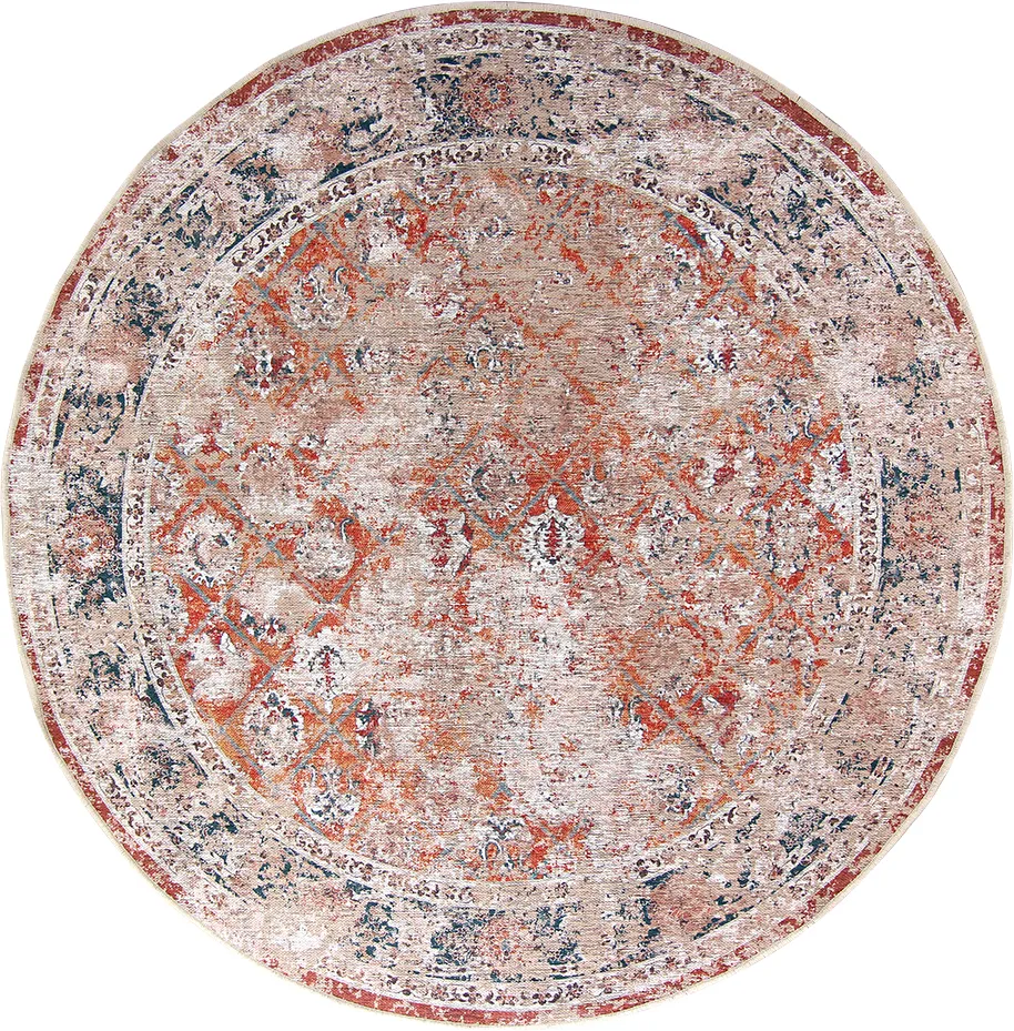 Rond vloerkleed - Douz (roze/multi)
