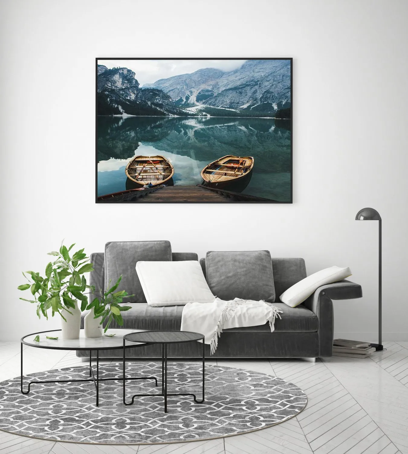 Rond vloerkleed - Draham (grijs)