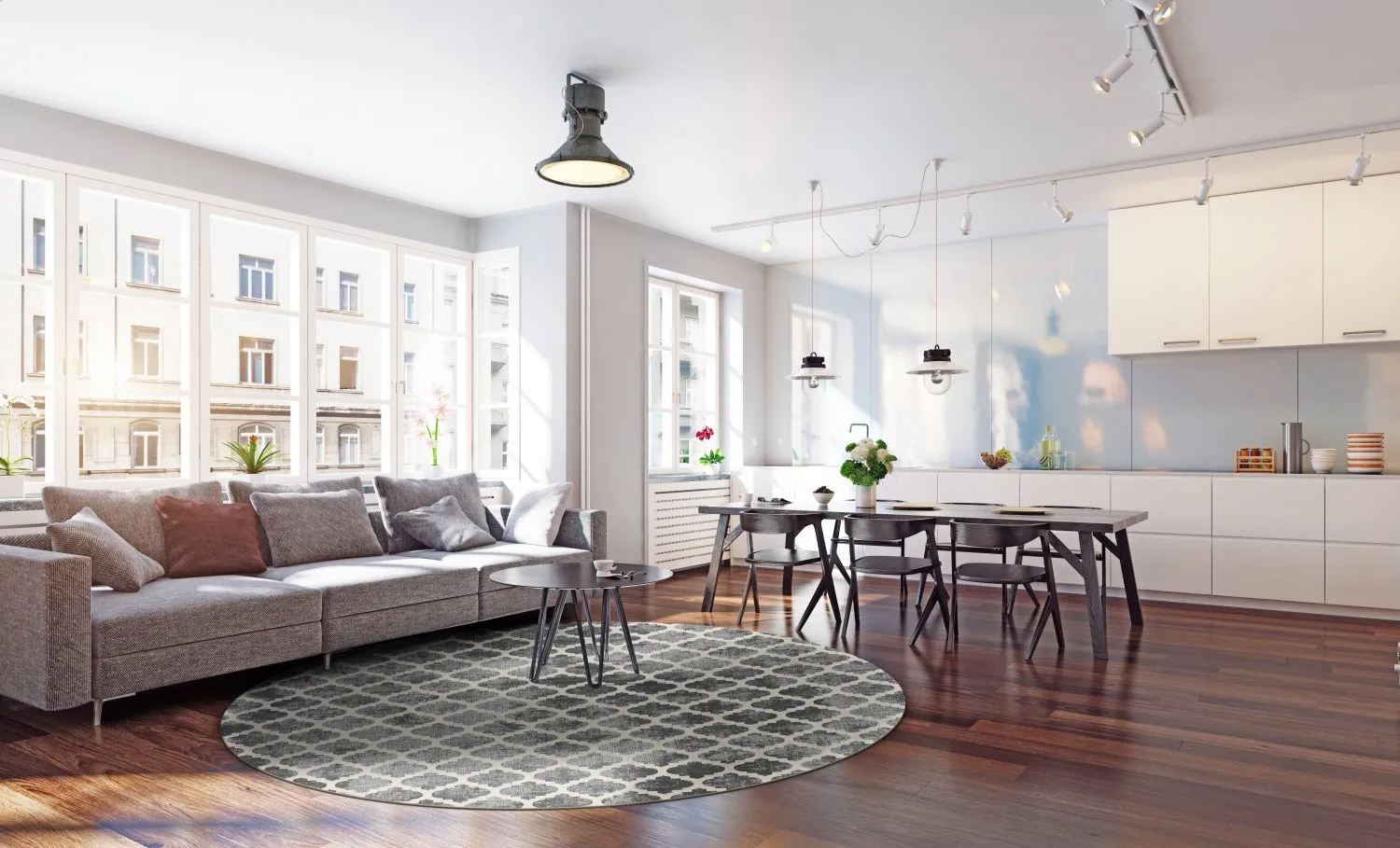 Rond vloerkleed - Gabes (grijs)