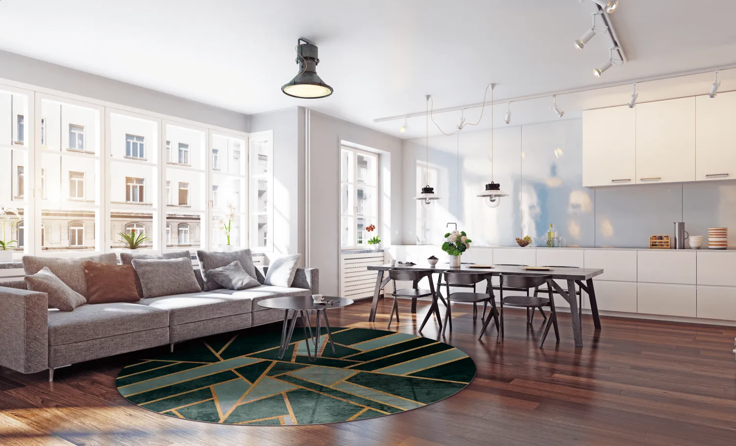 Rond vloerkleed - Amasra (groen)