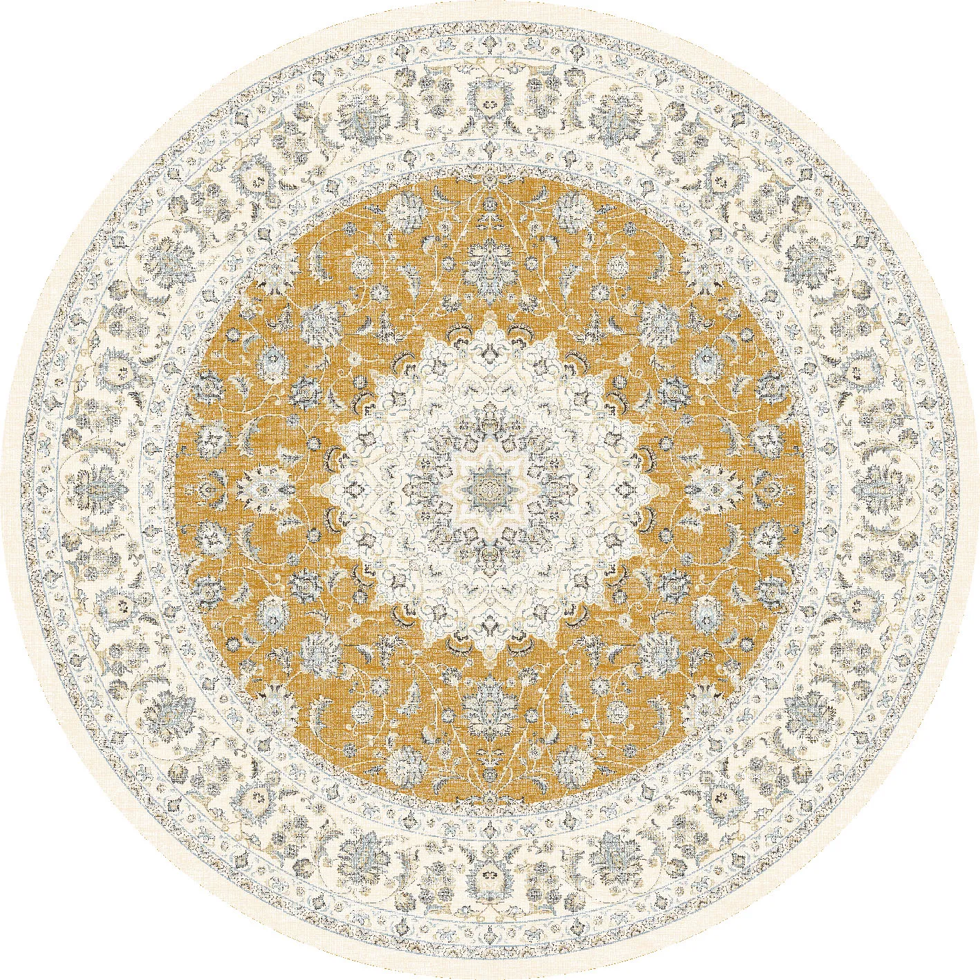 Rond vloerkleed - Arabella (ochre)