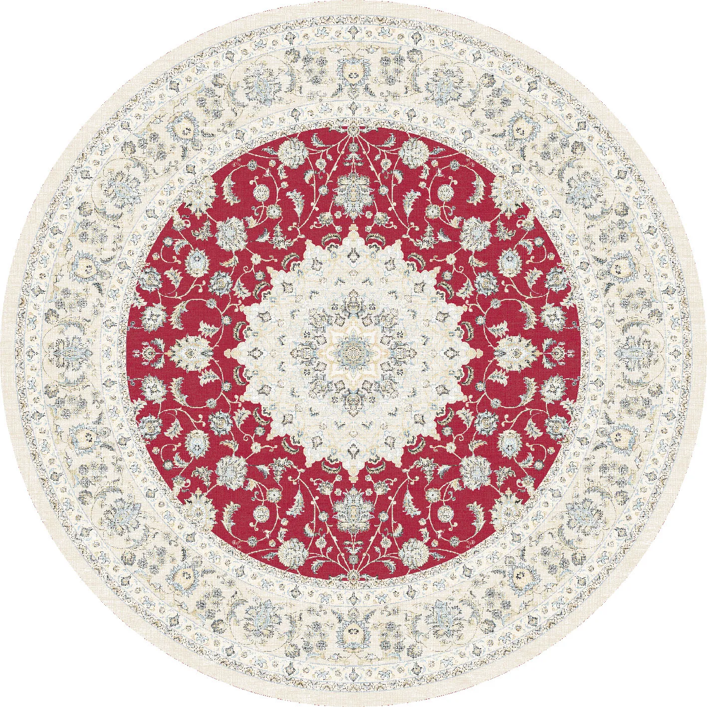 Rond vloerkleed - Arabella (rood)