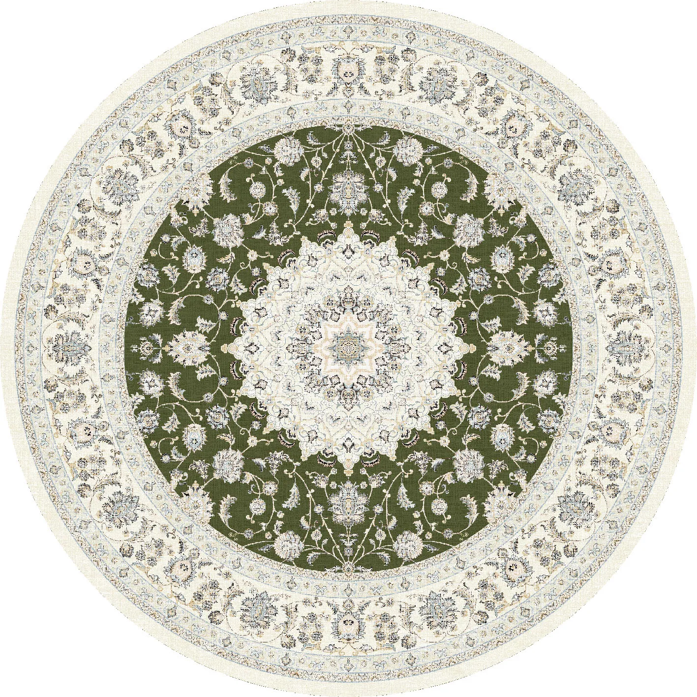 Rond vloerkleed - Arabella (groen)