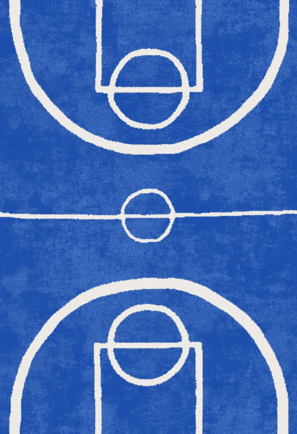 Kindervloerkleed - Basket (blauw)