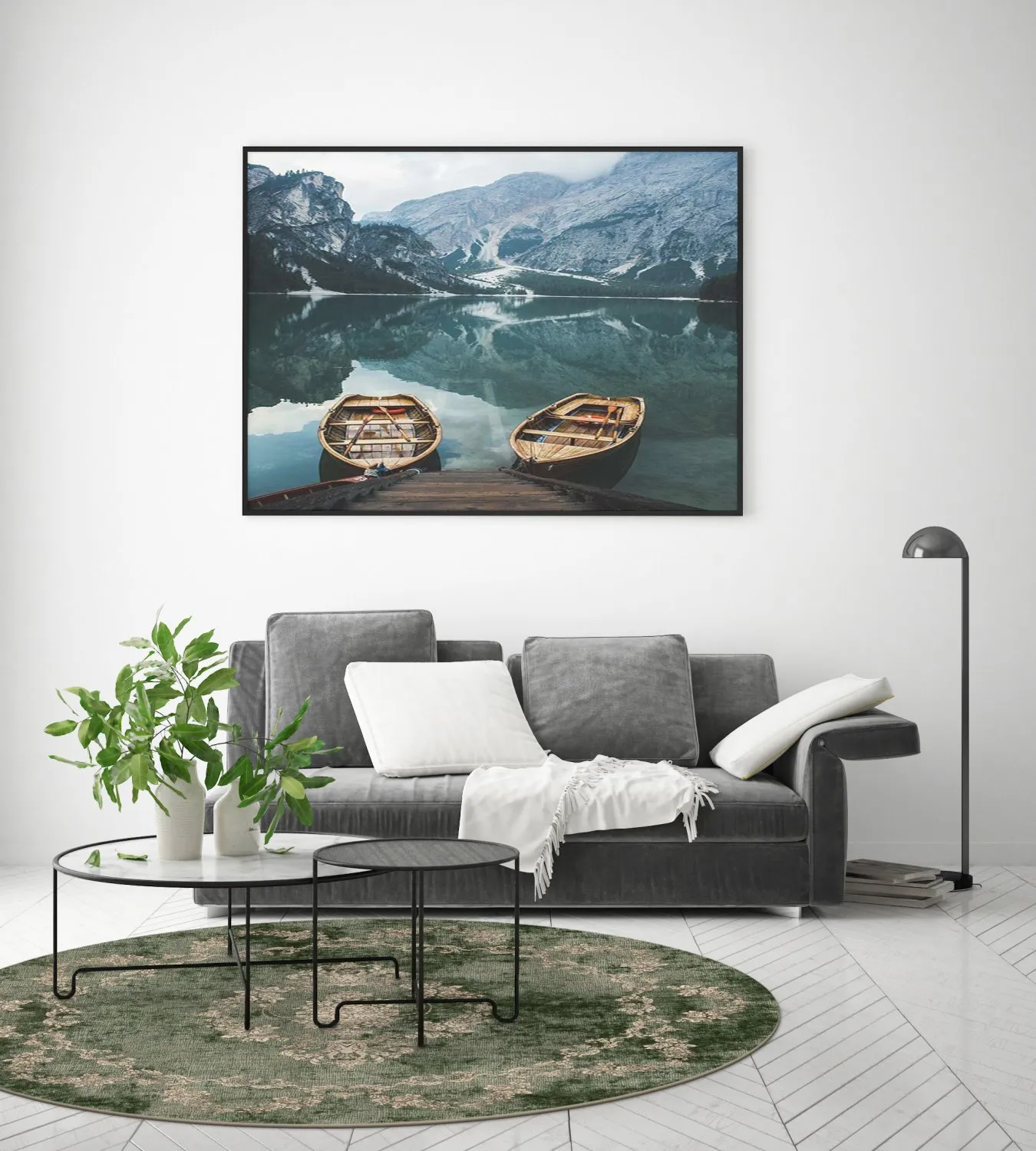 Rond vloerkleed - Taknis (groen)