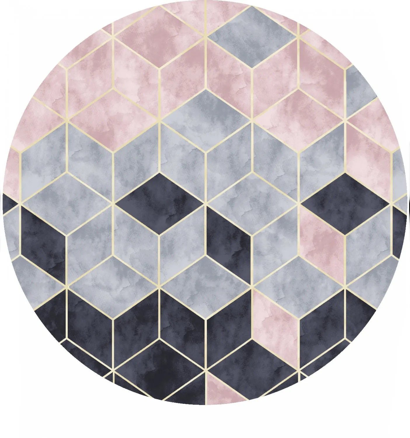 Rond vloerkleed - Brigooda (roze)
