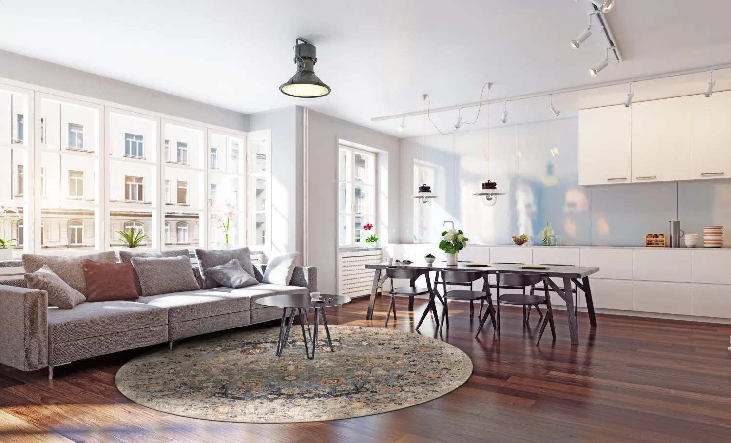 Rond vloerkleed - Bouhjar (beige/multi)