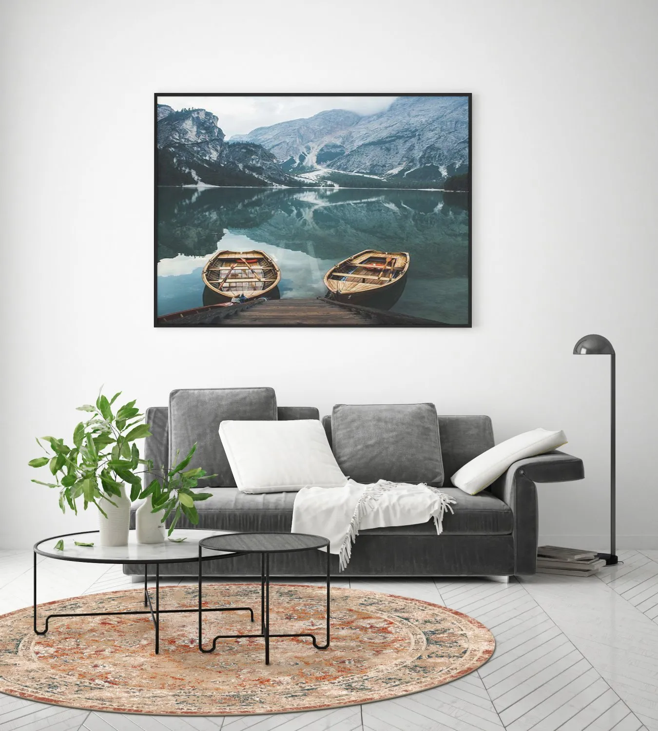 Rond vloerkleed - Douz (rood/multi)