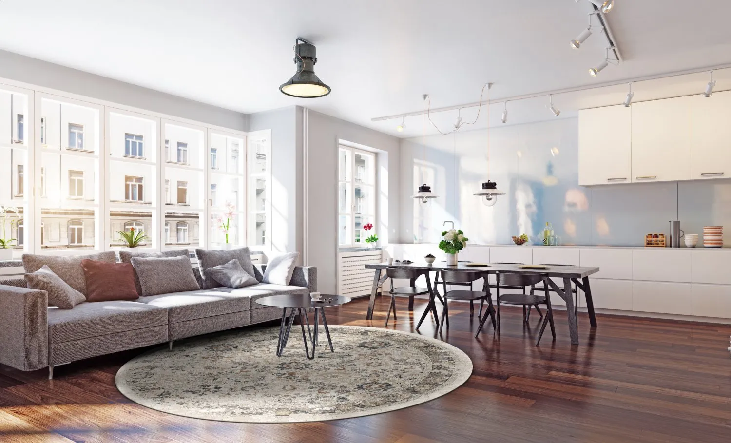 Rond vloerkleed - Toujane (grijs)