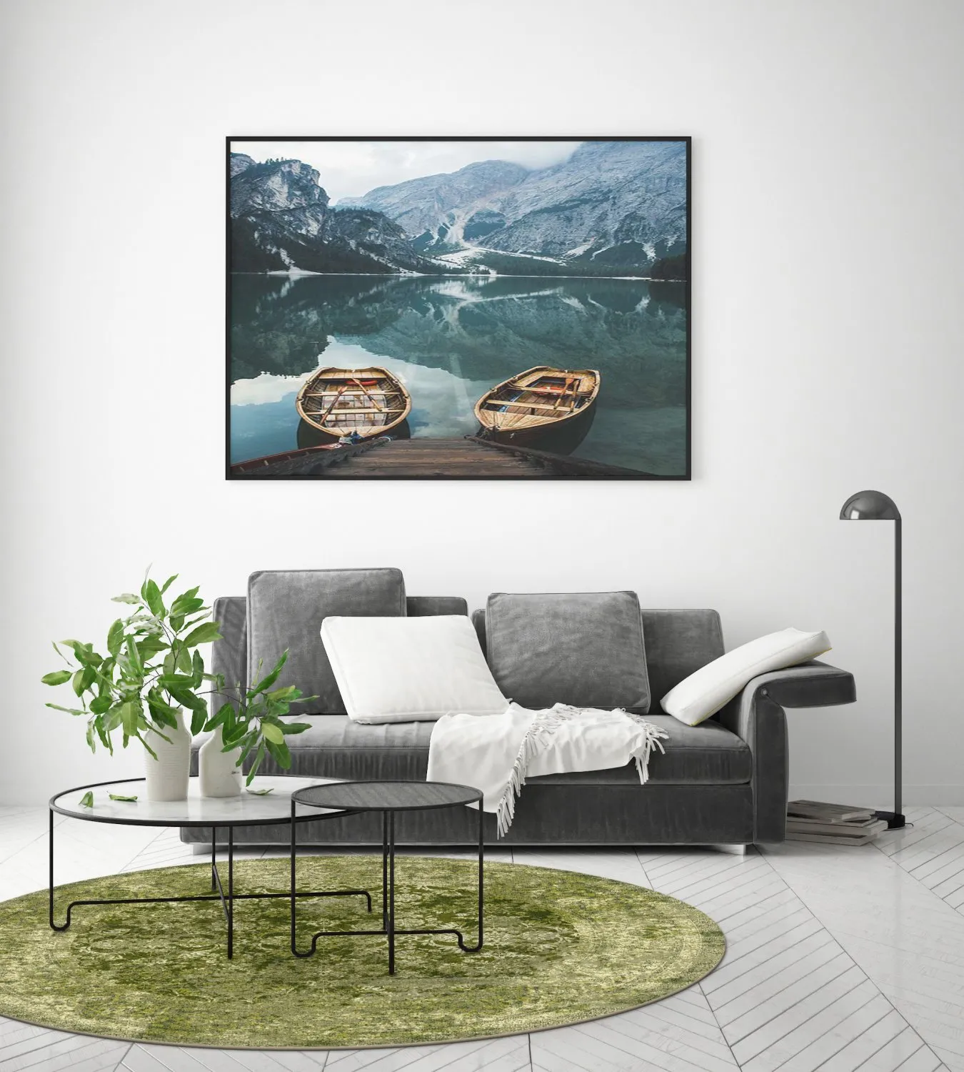 Rond vloerkleed - Denizli (groen)