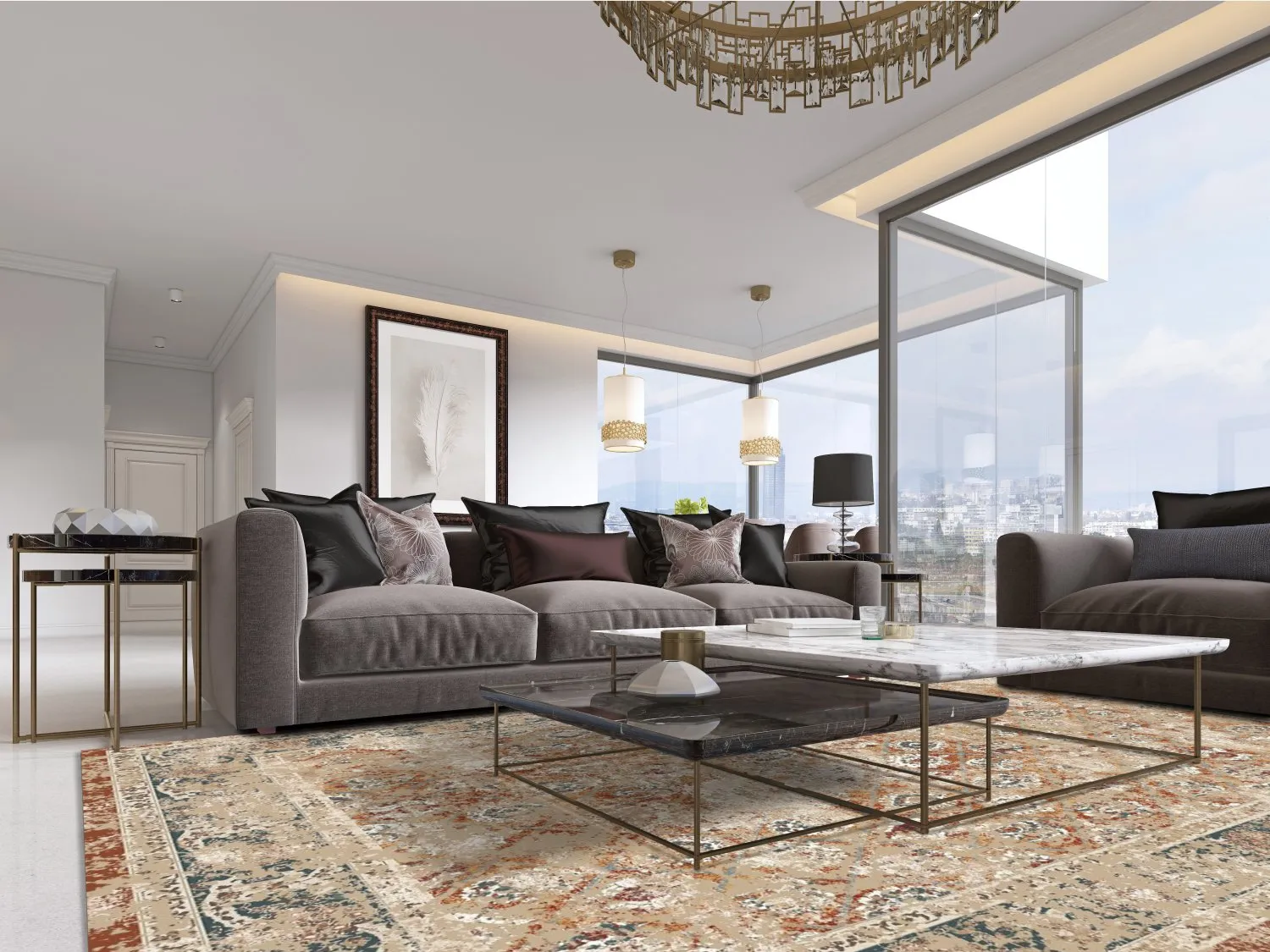 Wilton - Douz (rood/multi)