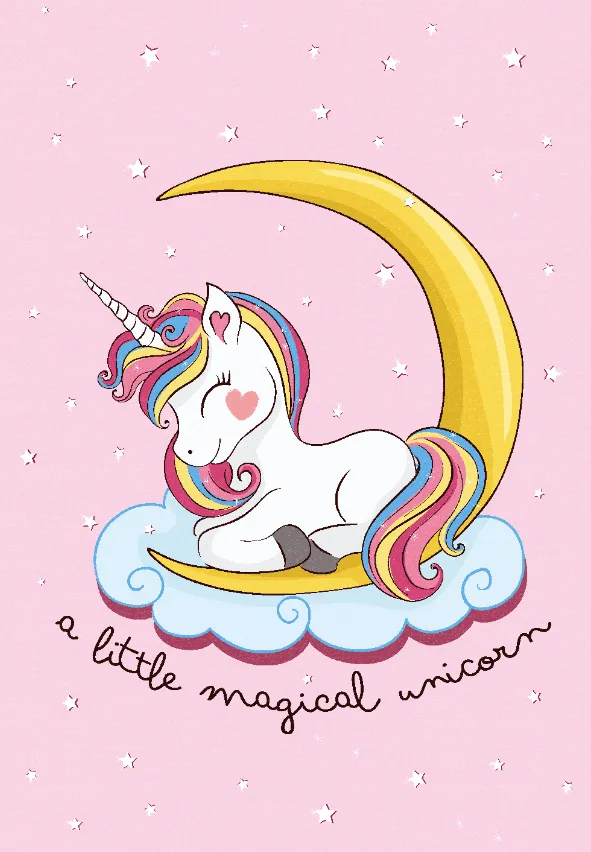 Kindervloerkleed - Magical Unicorn (roze)
