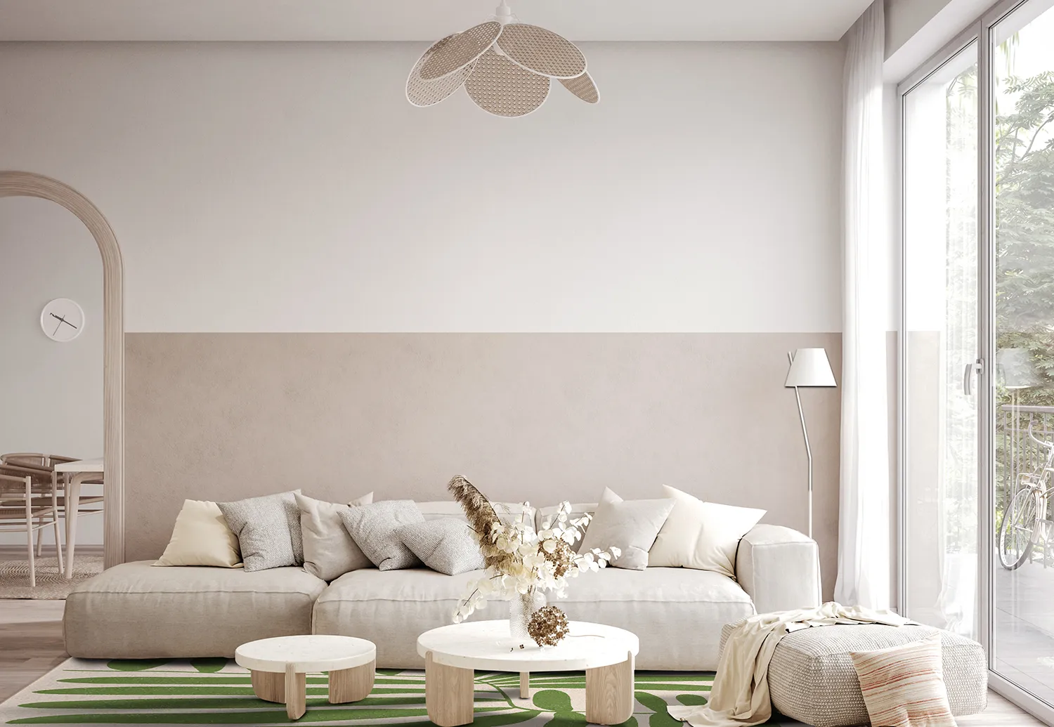 Wilton - Romilly (beige/groen)
