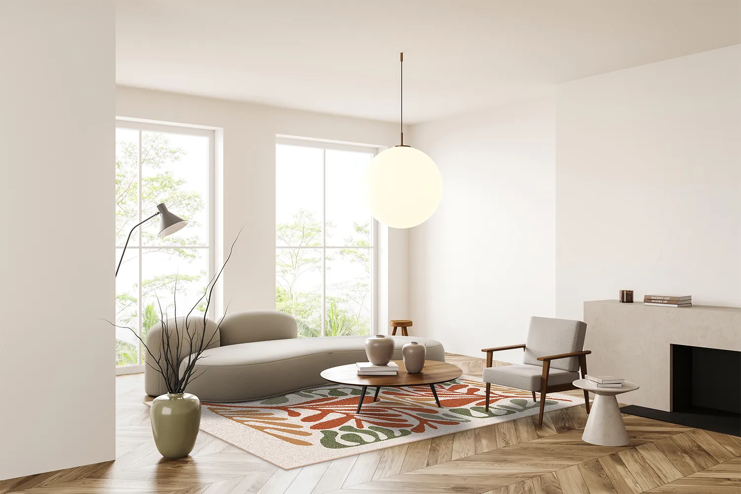 Wilton - Fern (beige/multi)