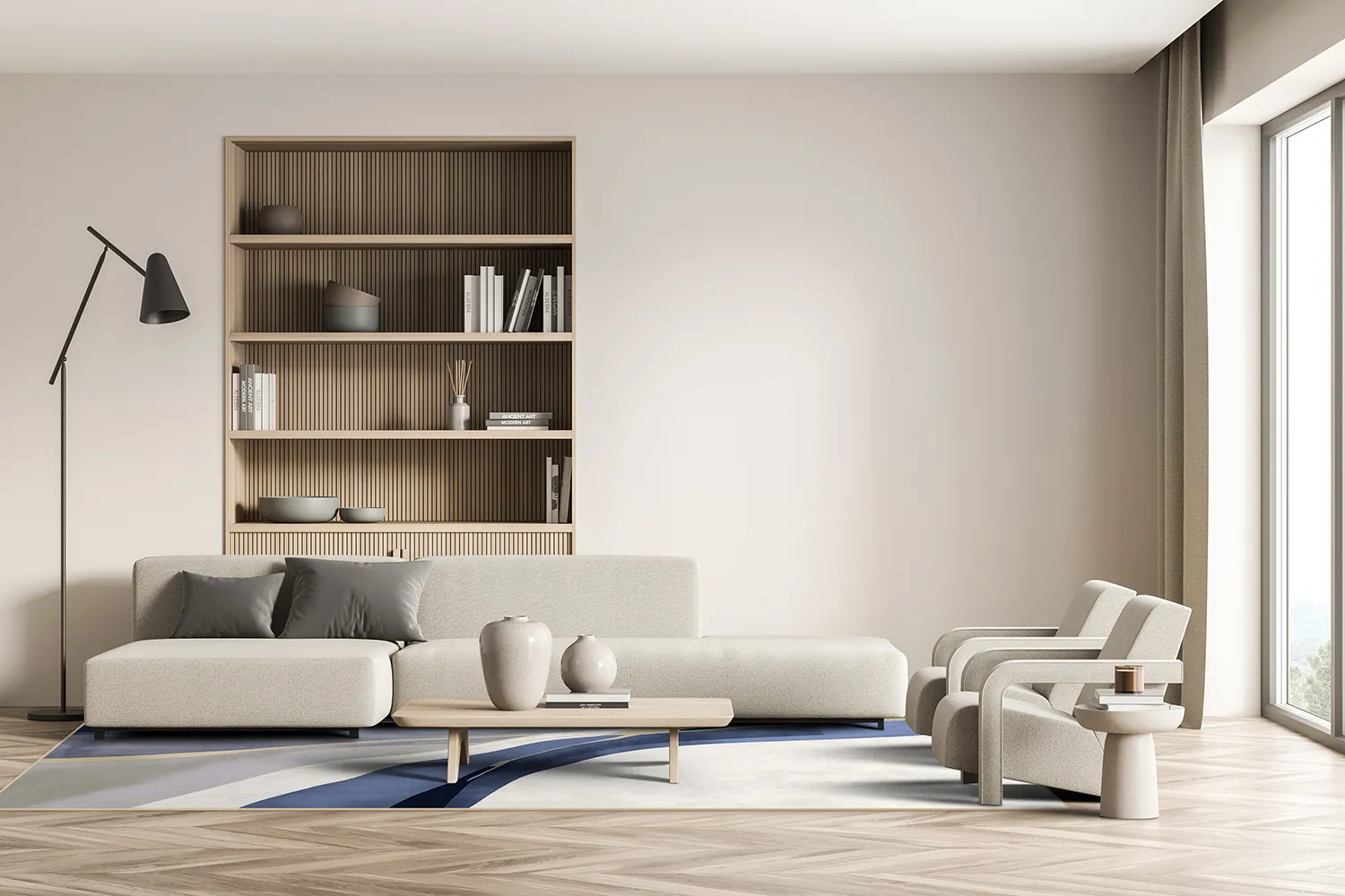 Wilton - Minerva (blauw/multi)