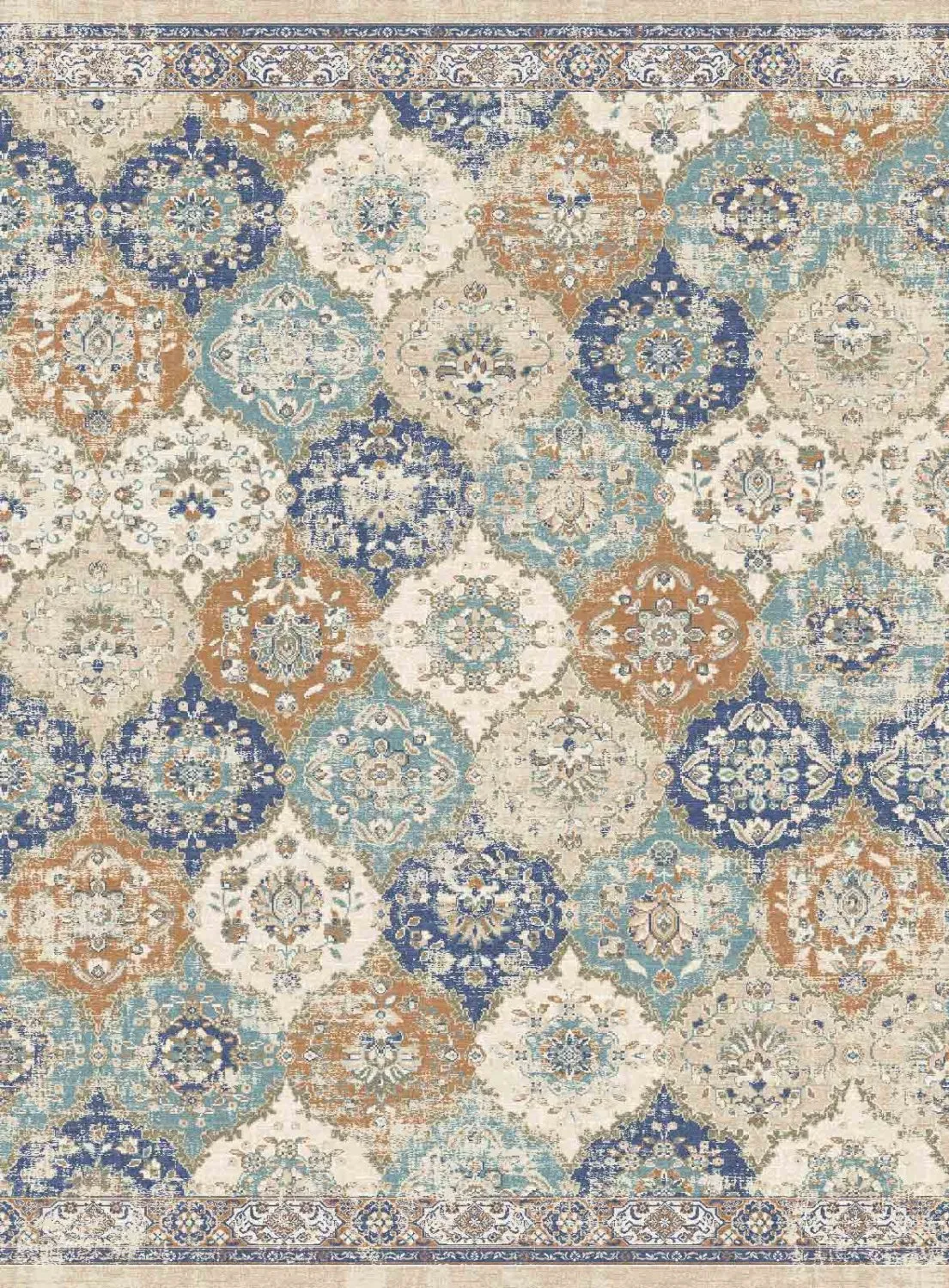 Wilton - Bohemia (blauw/multi)