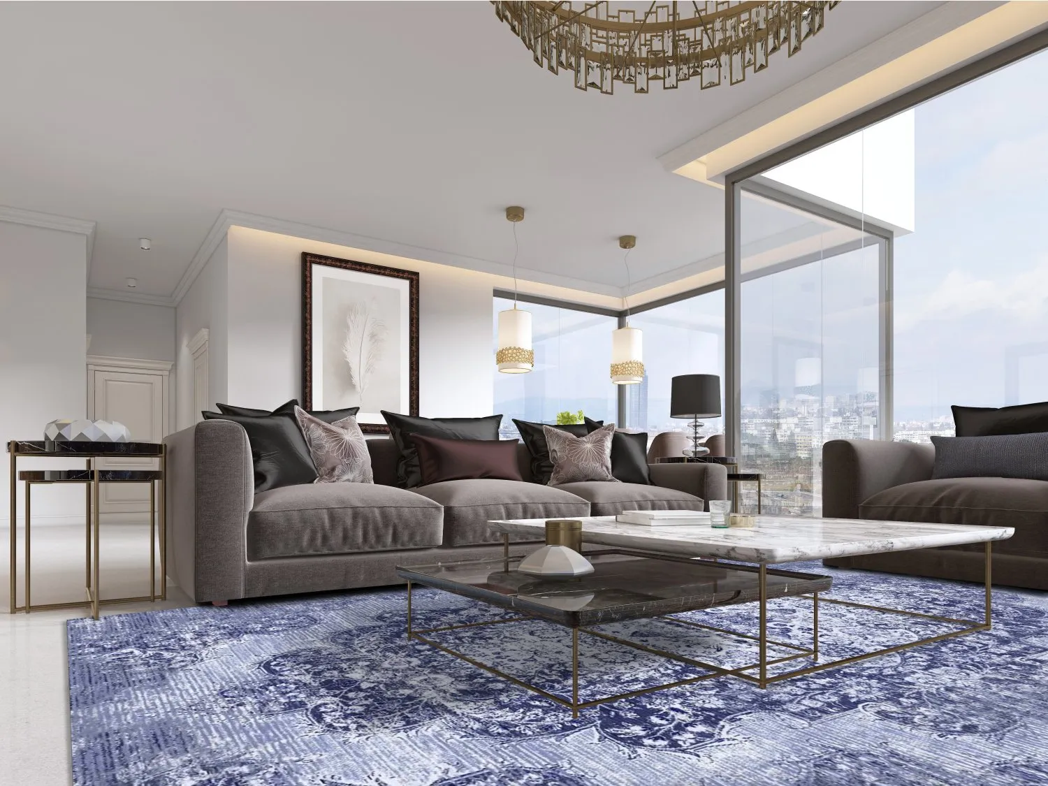 Wilton - Badem (blauw)