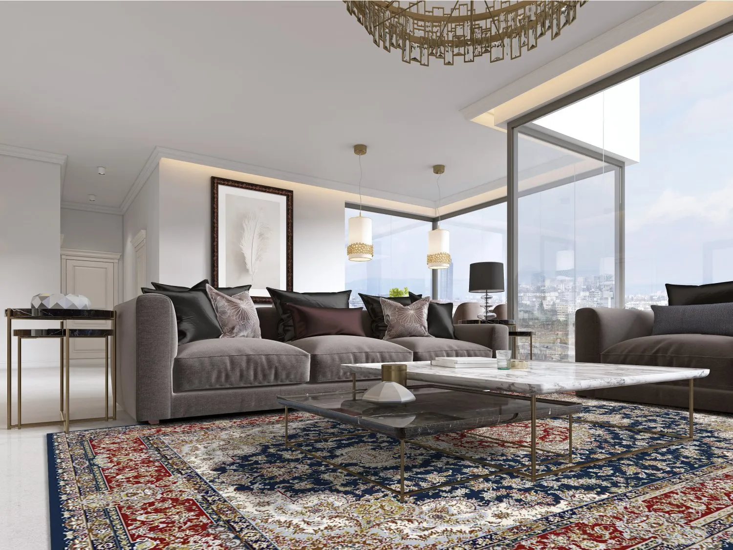 Wilton - Vakifli (blauw/multi)