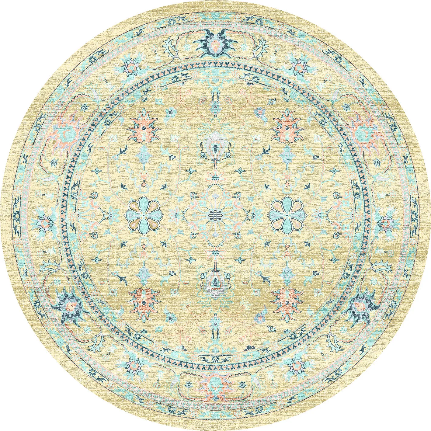 Rond vloerkleed - Livley (geel)