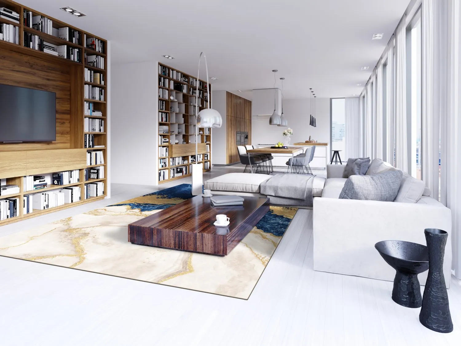 Wilton - Padova (blauw/wit/goud)