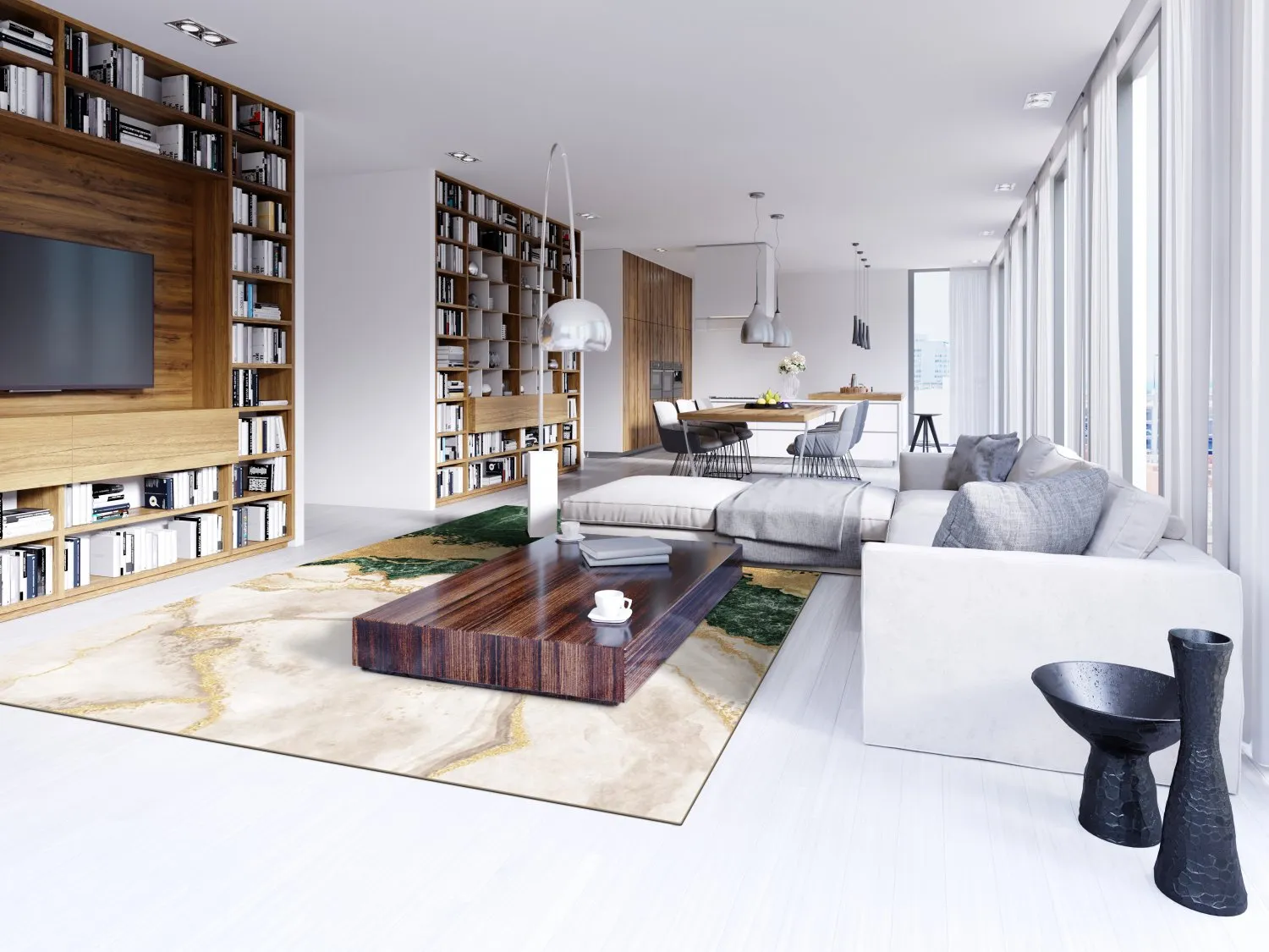 Wilton - Padova (groen/wit/goud)