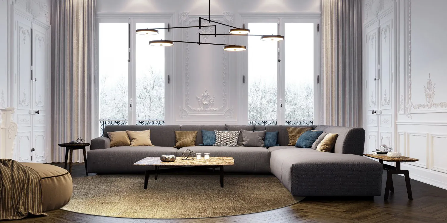 Rond vloerkleed - Oristano (bruin/goud)