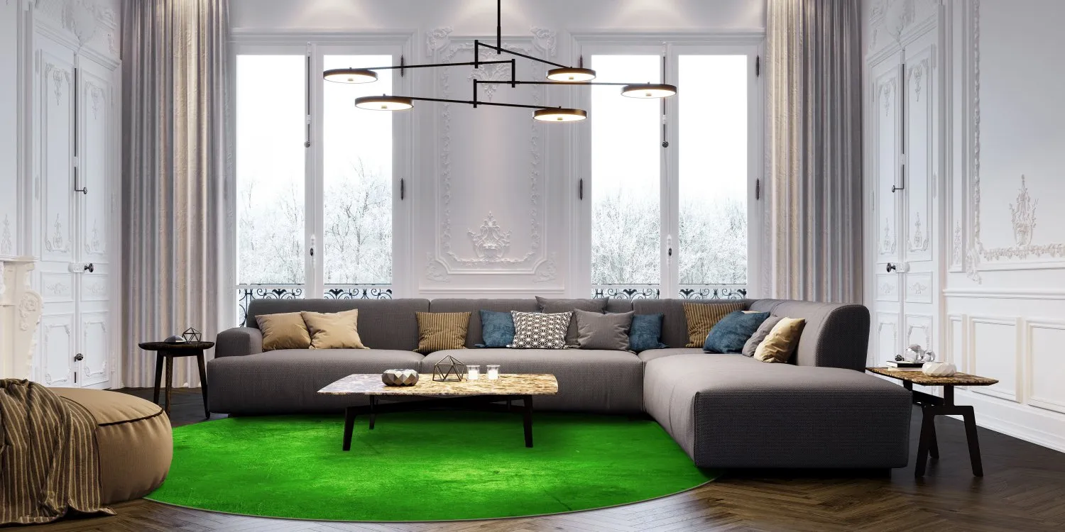 Rond vloerkleed - Anzio (groen)