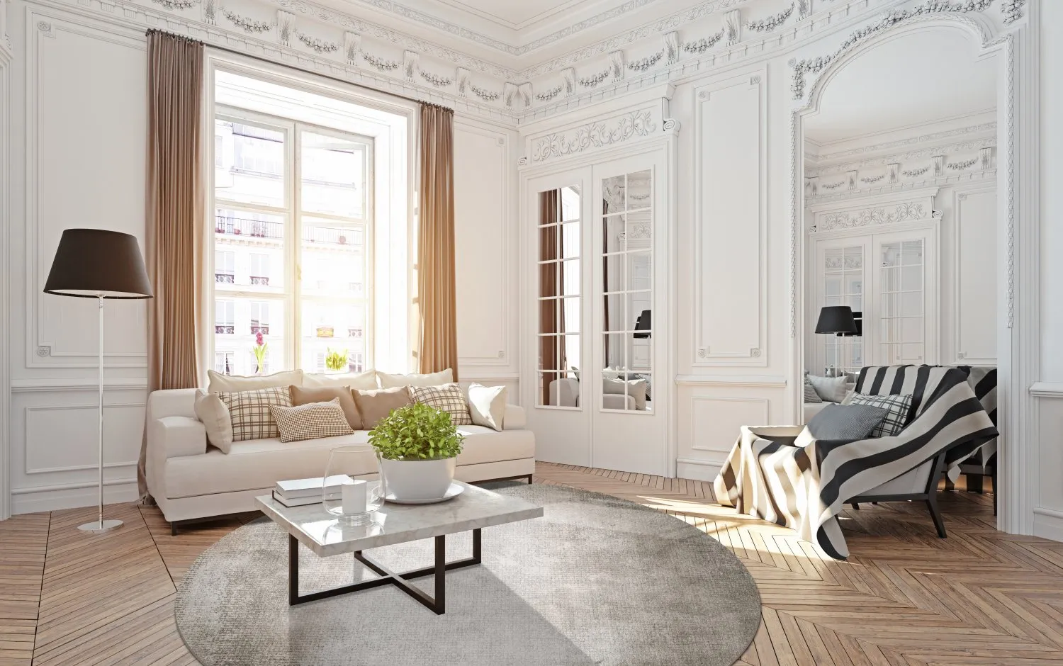 Rond vloerkleed - Riano (grijs)