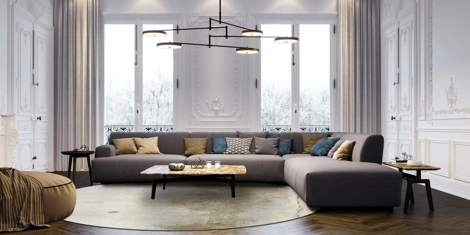 Rond vloerkleed - Aurelia (beige)