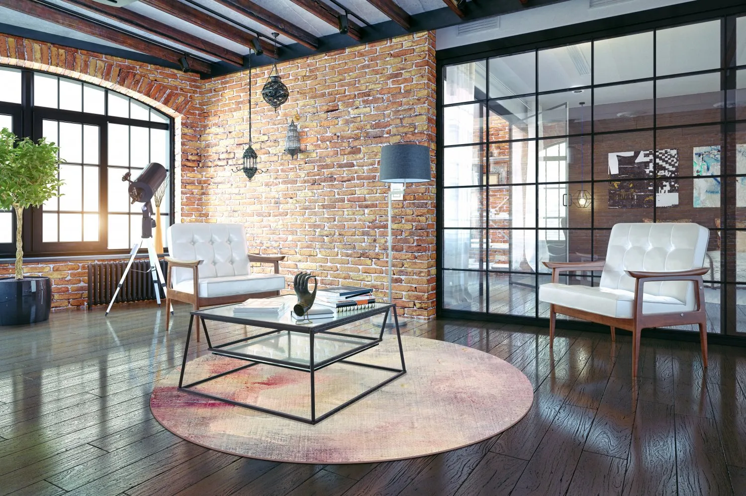 Rond vloerkleed - Mogoro (multi)