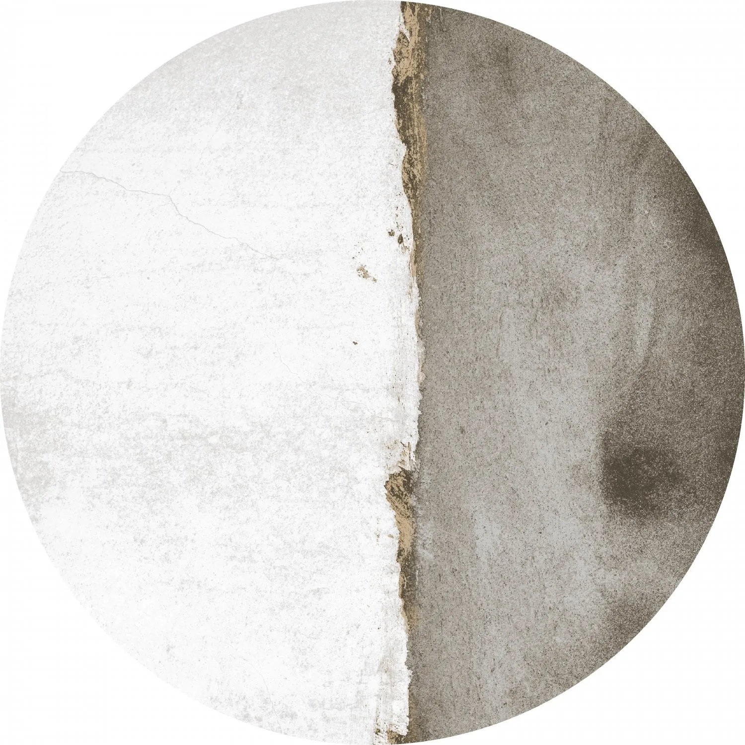 Rond vloerkleed - Prades (wit/grijs)