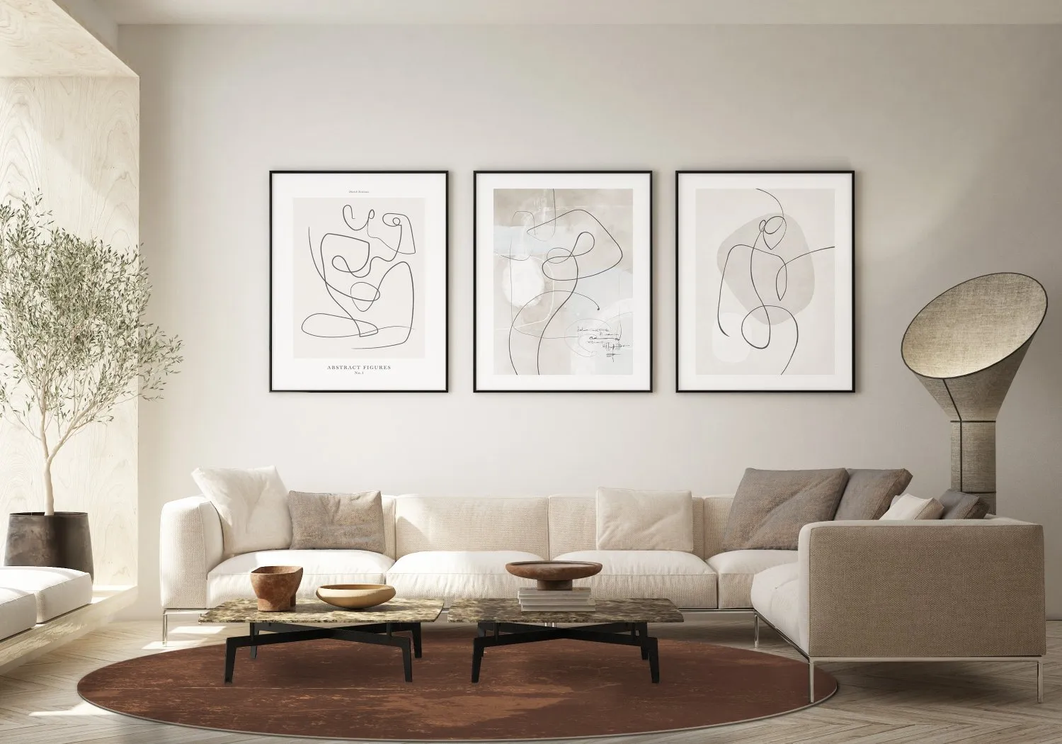 Rond vloerkleed - Zahora (bruin)