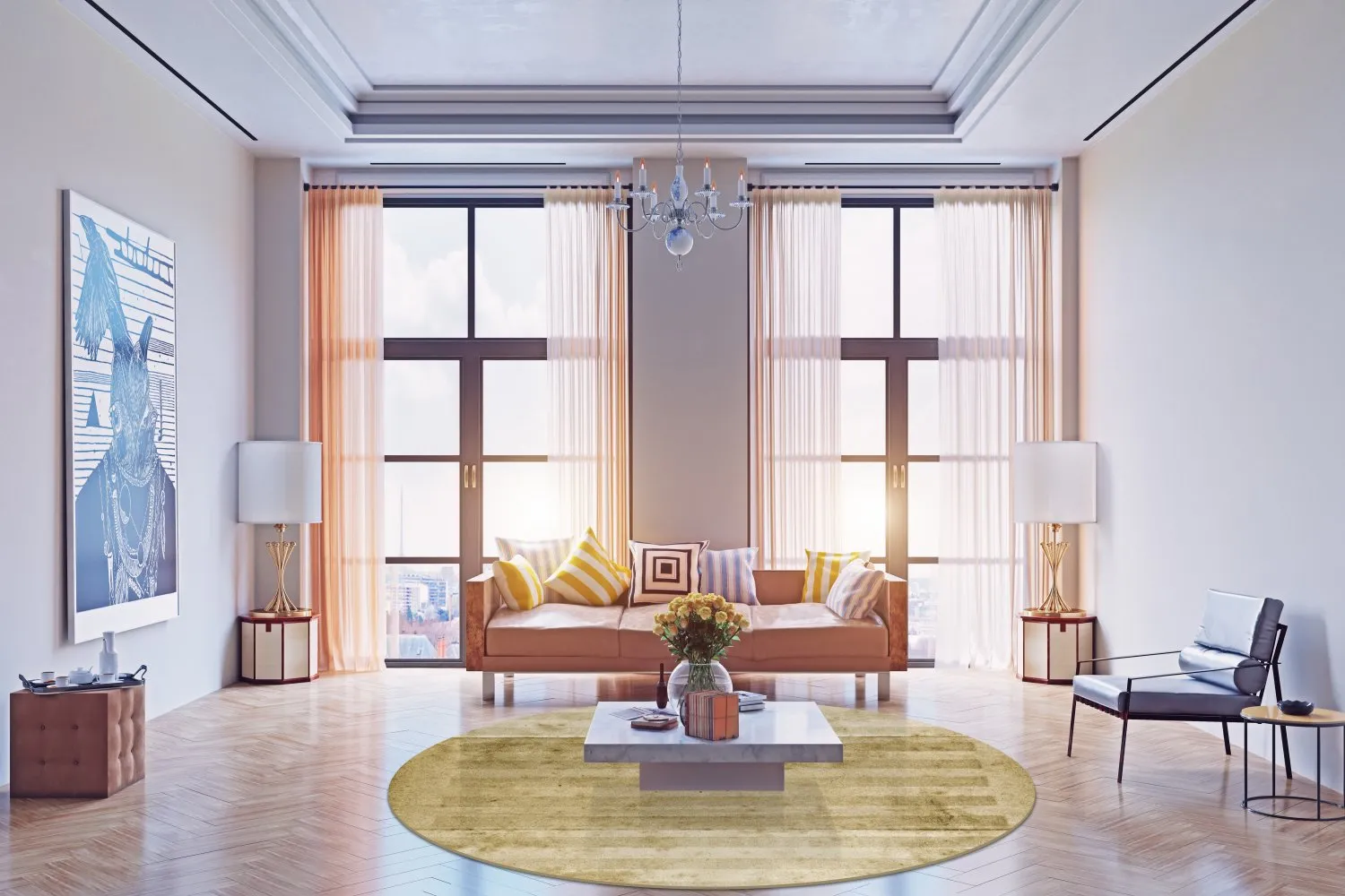 Rond vloerkleed - Lumio (beige)